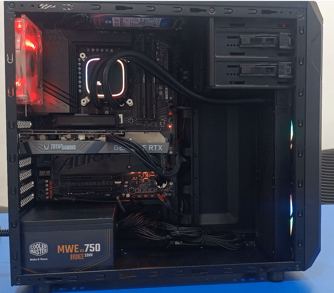After the inside of a computer tower