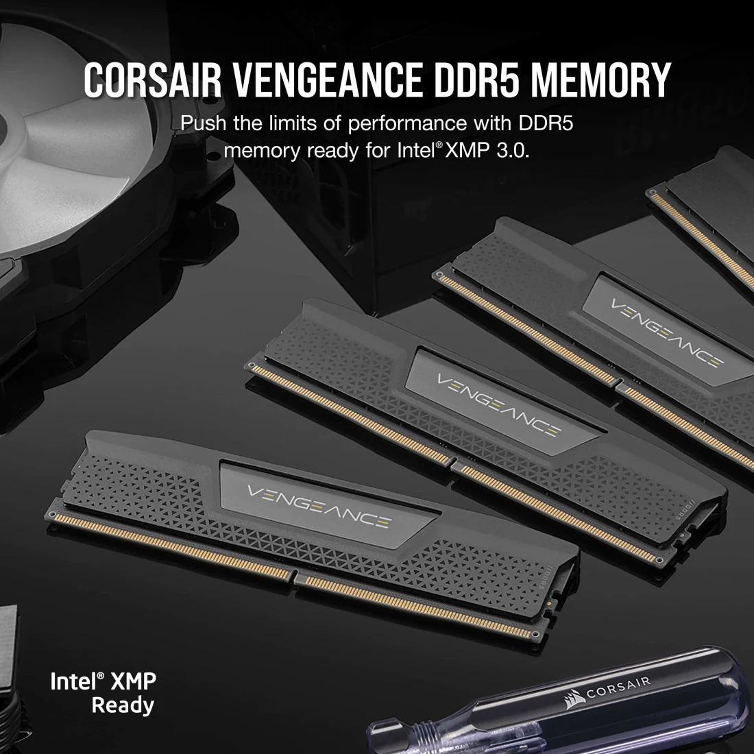 VENGEANCE 16GB (1x16GB) DDR5 DRAM 5200MT/s CL40 Memory Kit — Black - Image 2