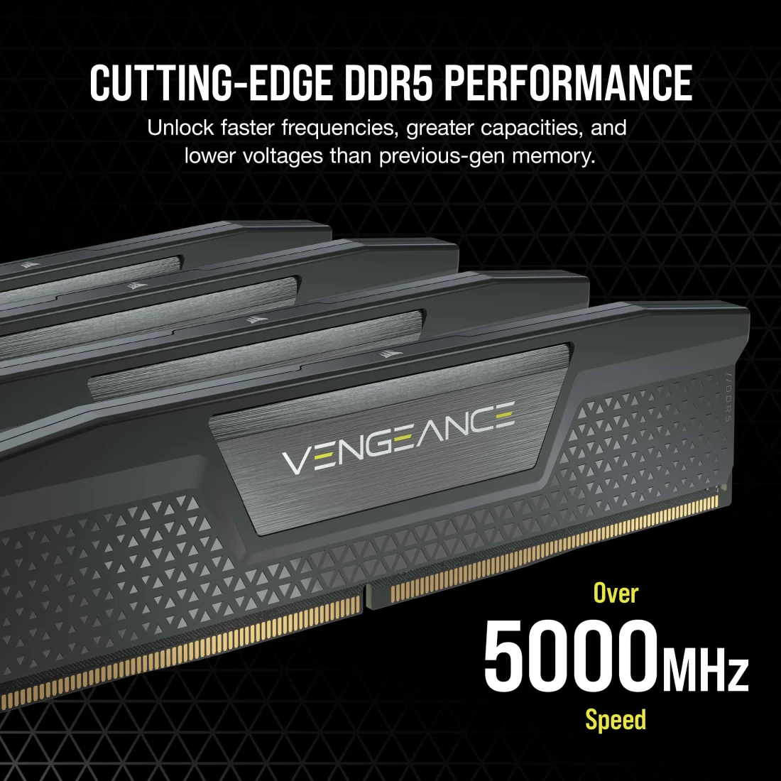 VENGEANCE 16GB (1x16GB) DDR5 DRAM 5200MT/s CL40 Memory Kit — Black - Image 3