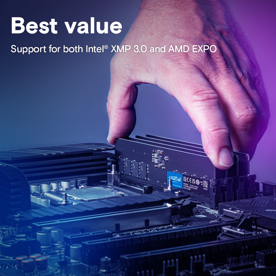 Crucial 8GB (8GBx1) DDR5 5200 MHz Desktop Ram - Image 2