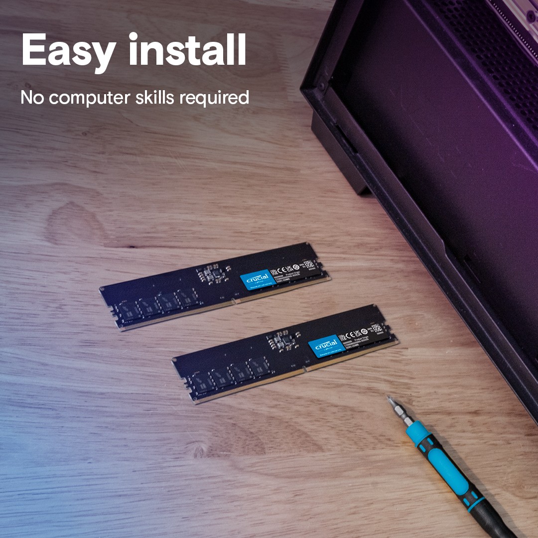Crucial 8GB (8GBx1) DDR5 5200 MHz Desktop Ram - Image 3
