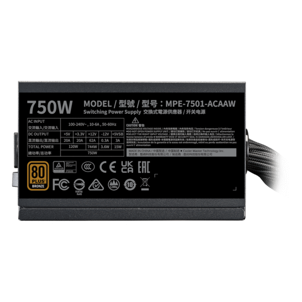 Cooler Master 750w Bronze V3 power supply