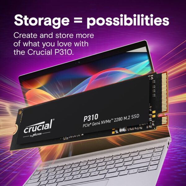 Crucial P310 500 GB 2280 4.0 NVMe PCIe M.2 SSD - Image 2