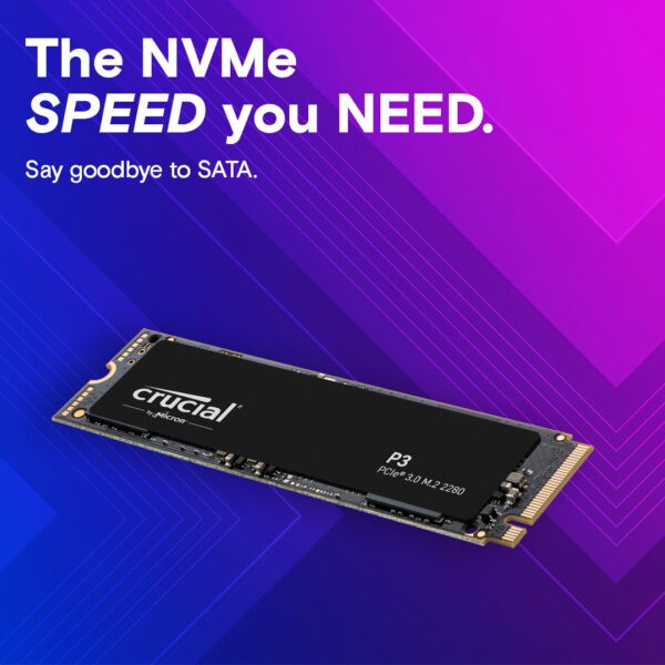 Crucial P3 1TB 4.0 NVMe PCIe M.2 SSD - Image 2